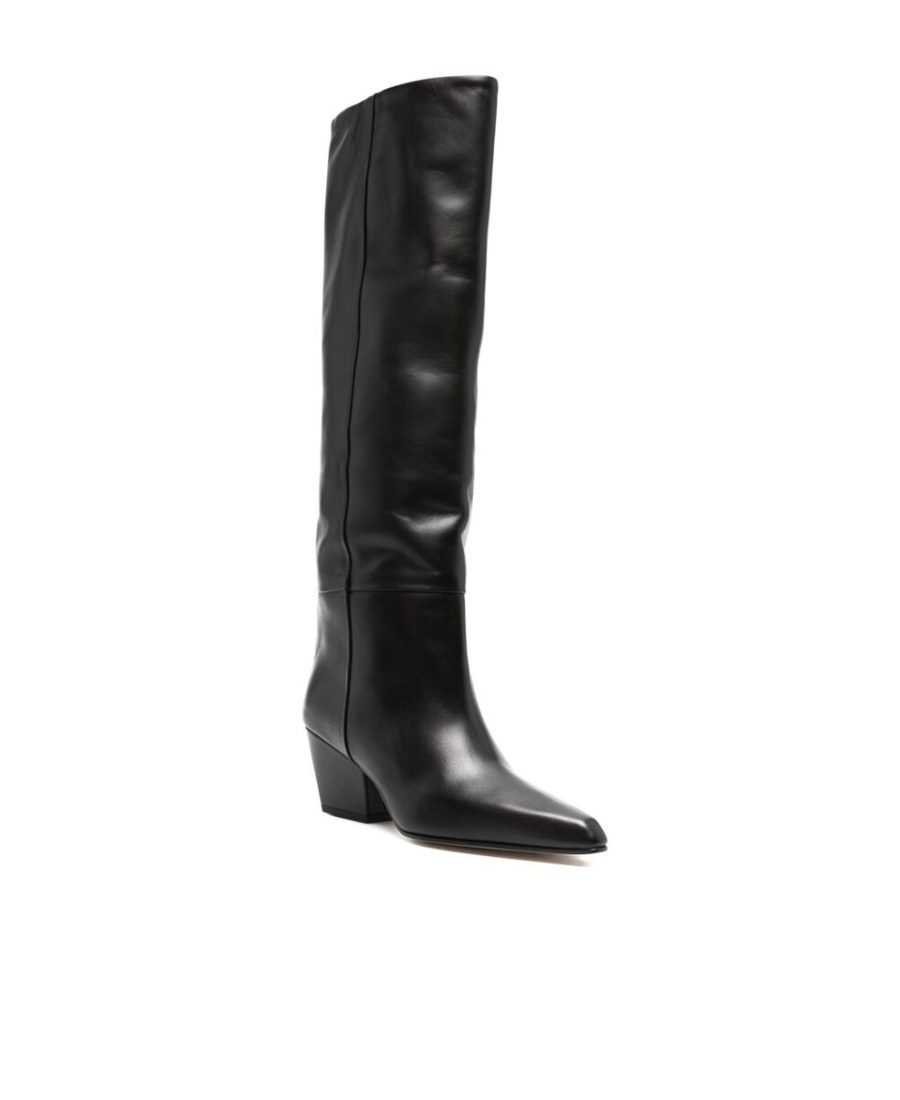 Paris Texas Knee-high Leather Boots In Black