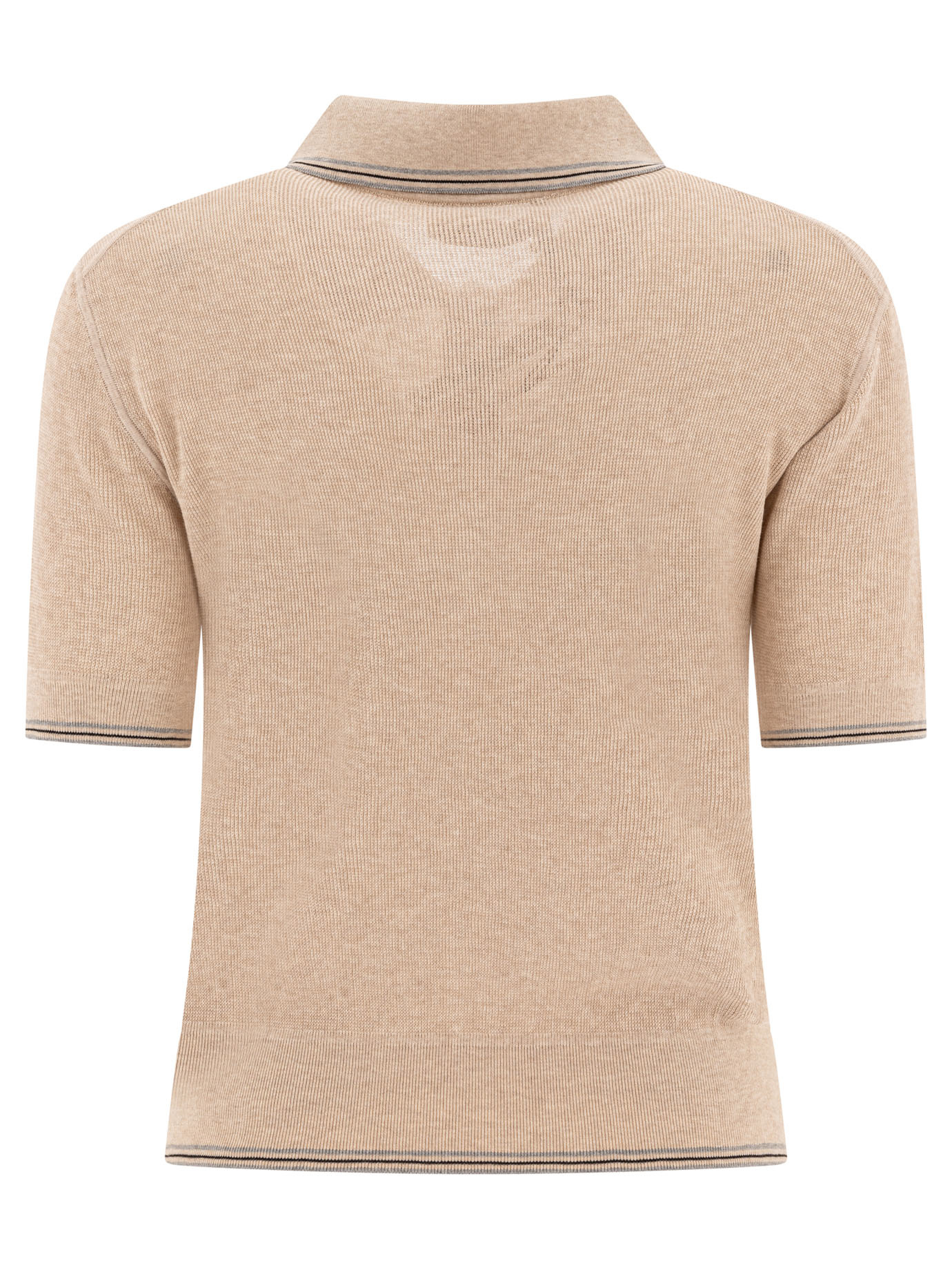 Miu Miu Crop Ribbed Cotton Polo Shirt In Yellow