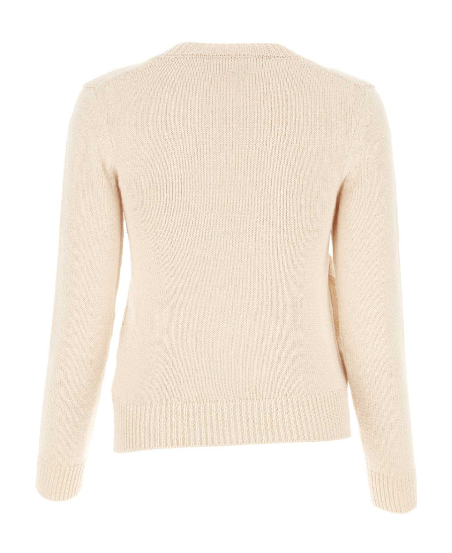 Jil Sander Ivory Cotton Blend Sweater In Nude