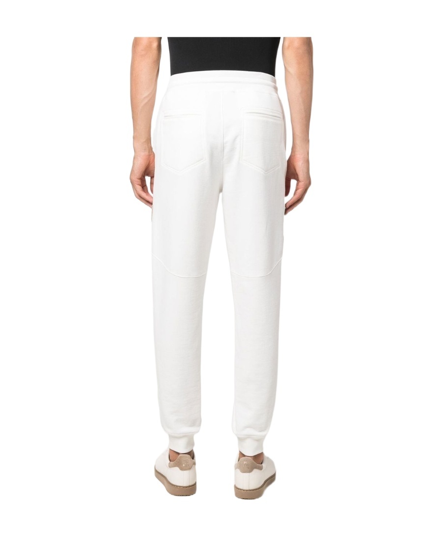 Brunello Cucinelli Color-blocking Logo Sports Jogging Pants In White