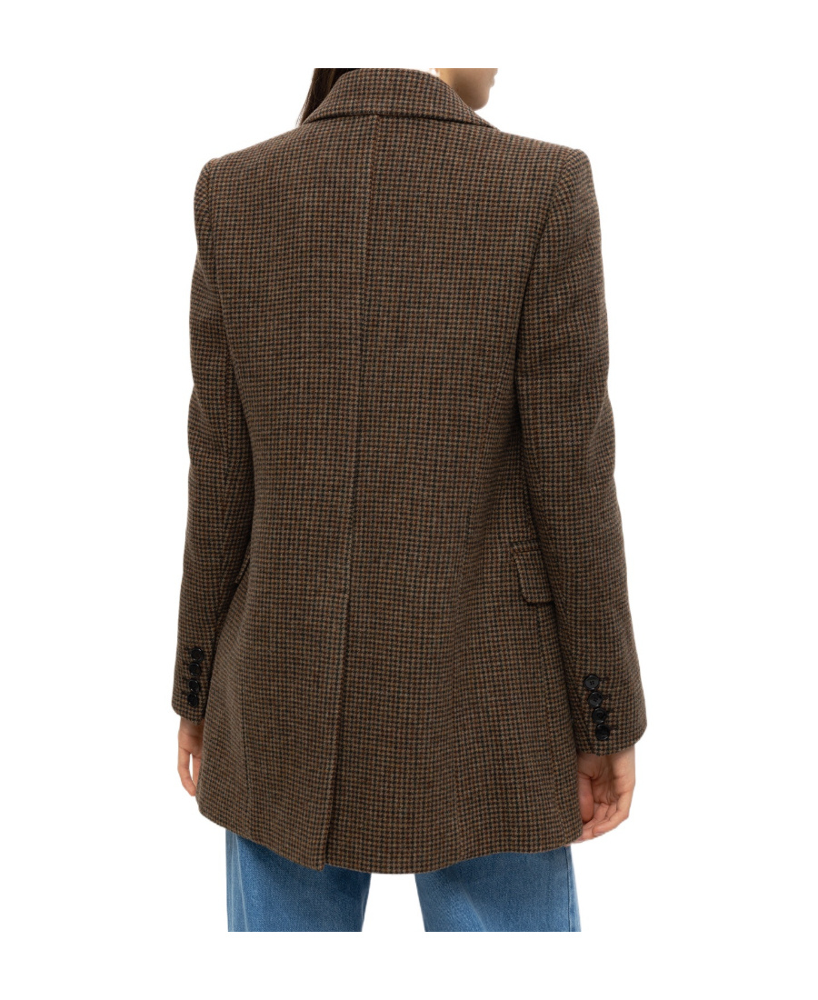 Isabel Marant Checked Double-breasted Suit Jacket In Green