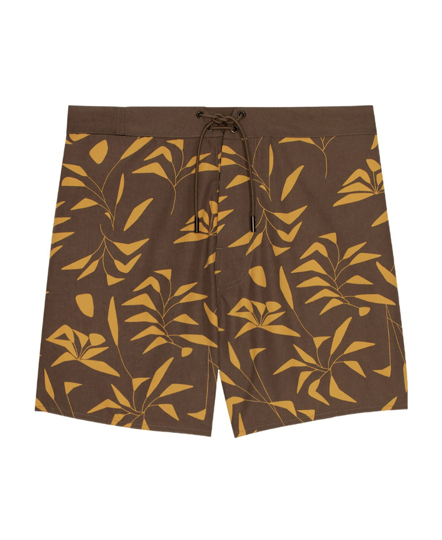 Saint Laurent Sunset-print Swim Shorts In Green