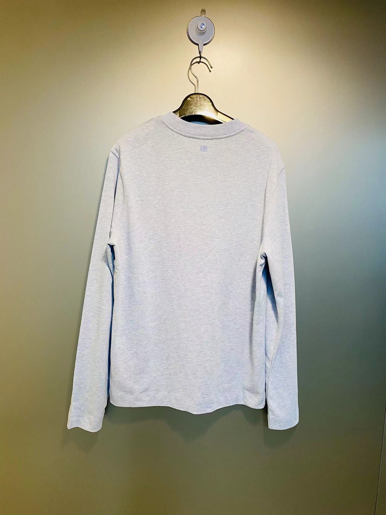Ami Alexandre Mattiussi Logo Long-sleeved T-shirt In Gray
