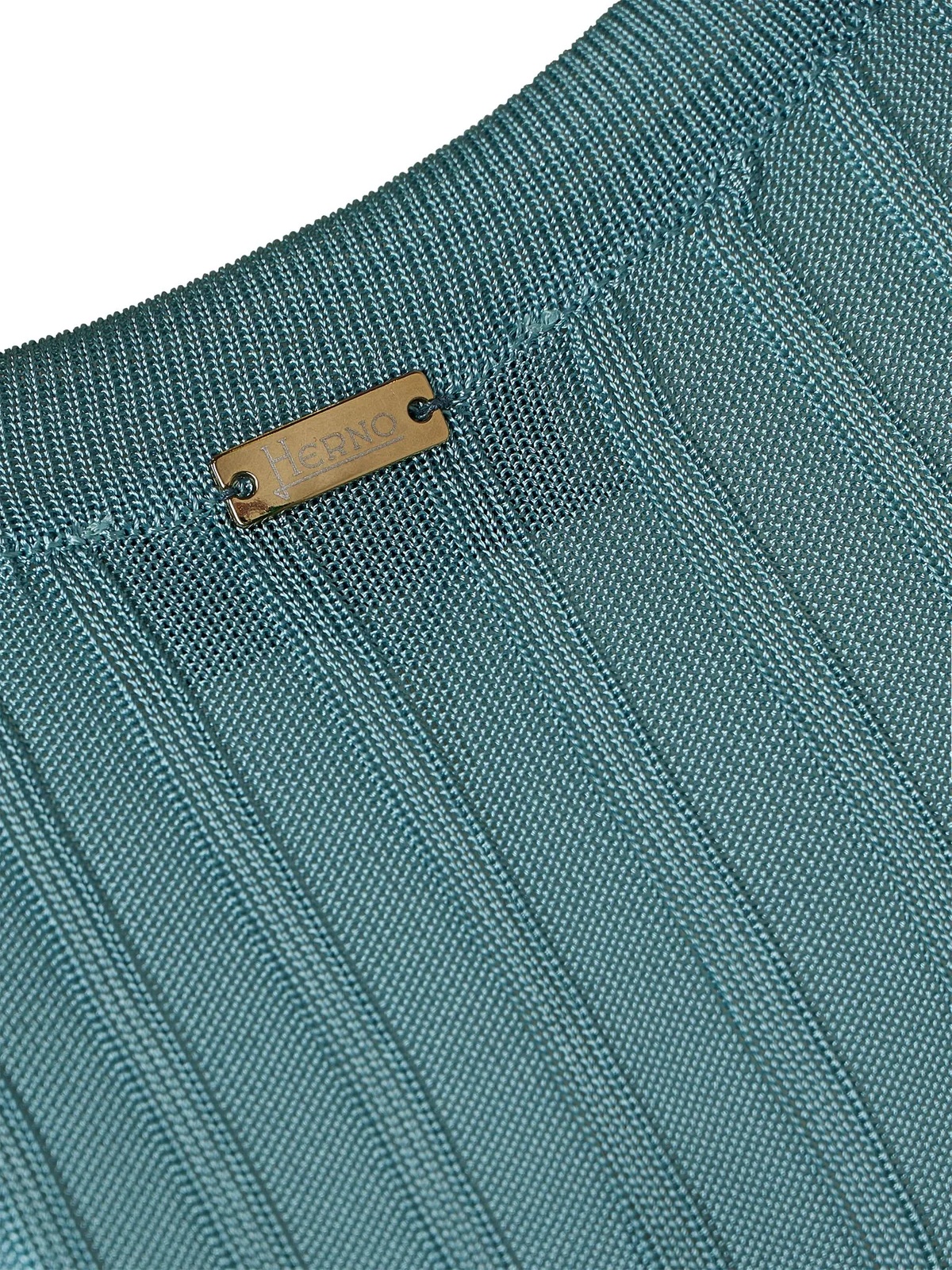 Herno Ribbed Tank Top In Blue
