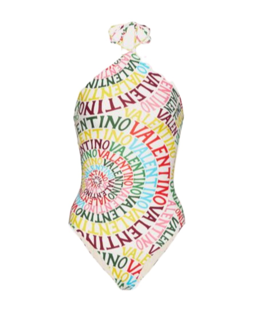 Valentino Loop Lycra Swimsuit In Multicolor