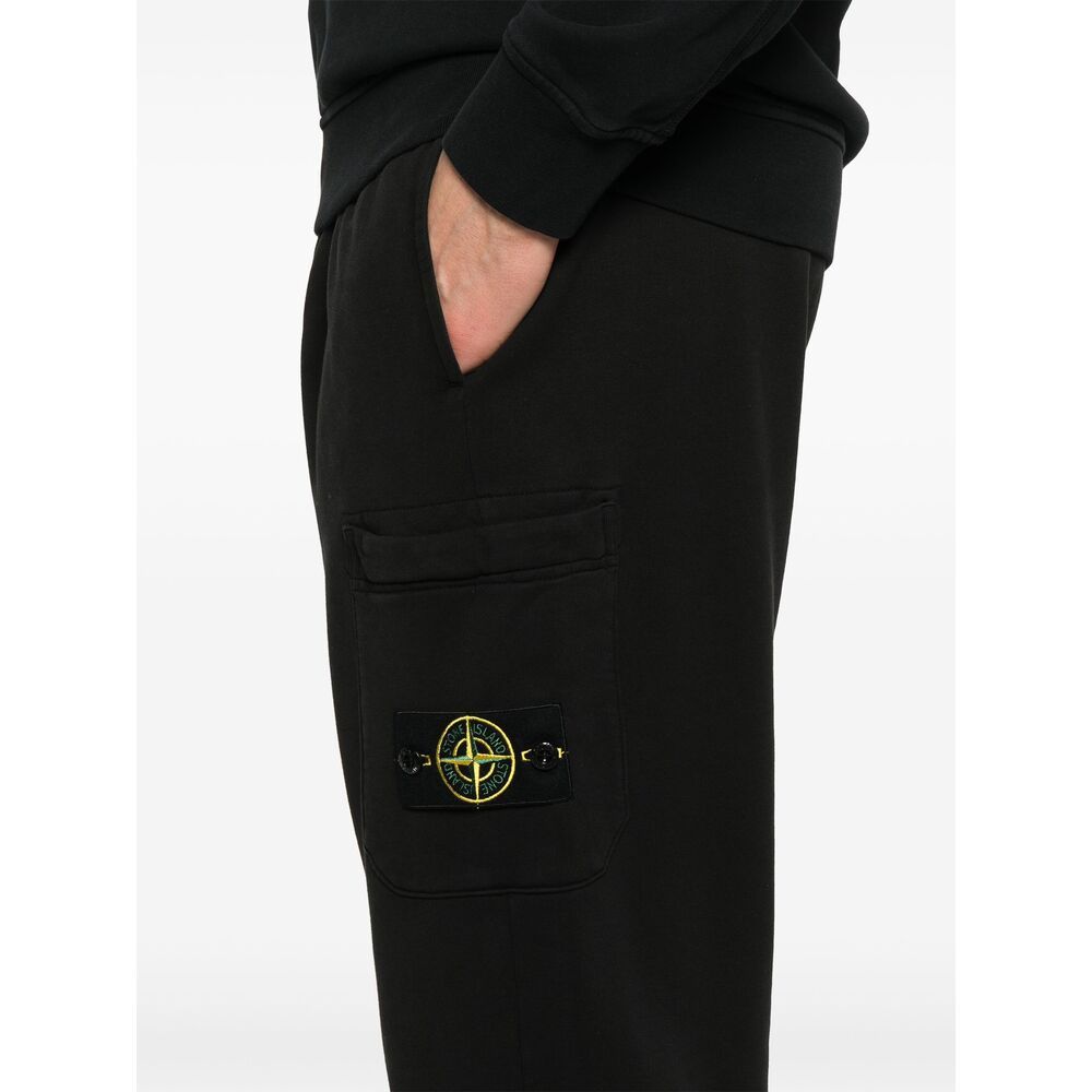 Stone Island Classic Badge Sweatpants In Black
