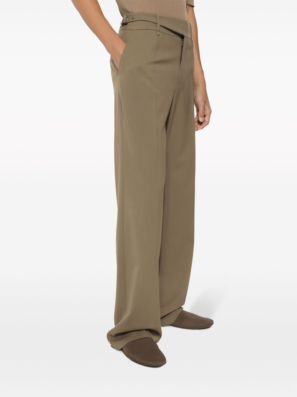 Dolce & Gabbana Tailored Stretch Twill Pants In Brown