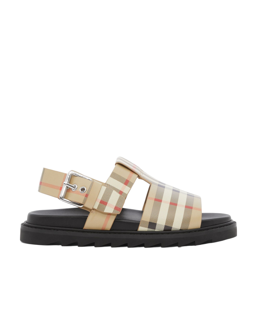 Burberry Vintage Check Leather Buckled Sandals