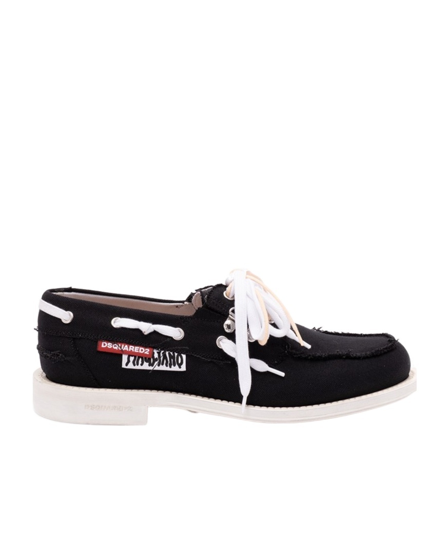 Dsquared2 Dsquared X Magliano Boat Shoes Canvas In Black