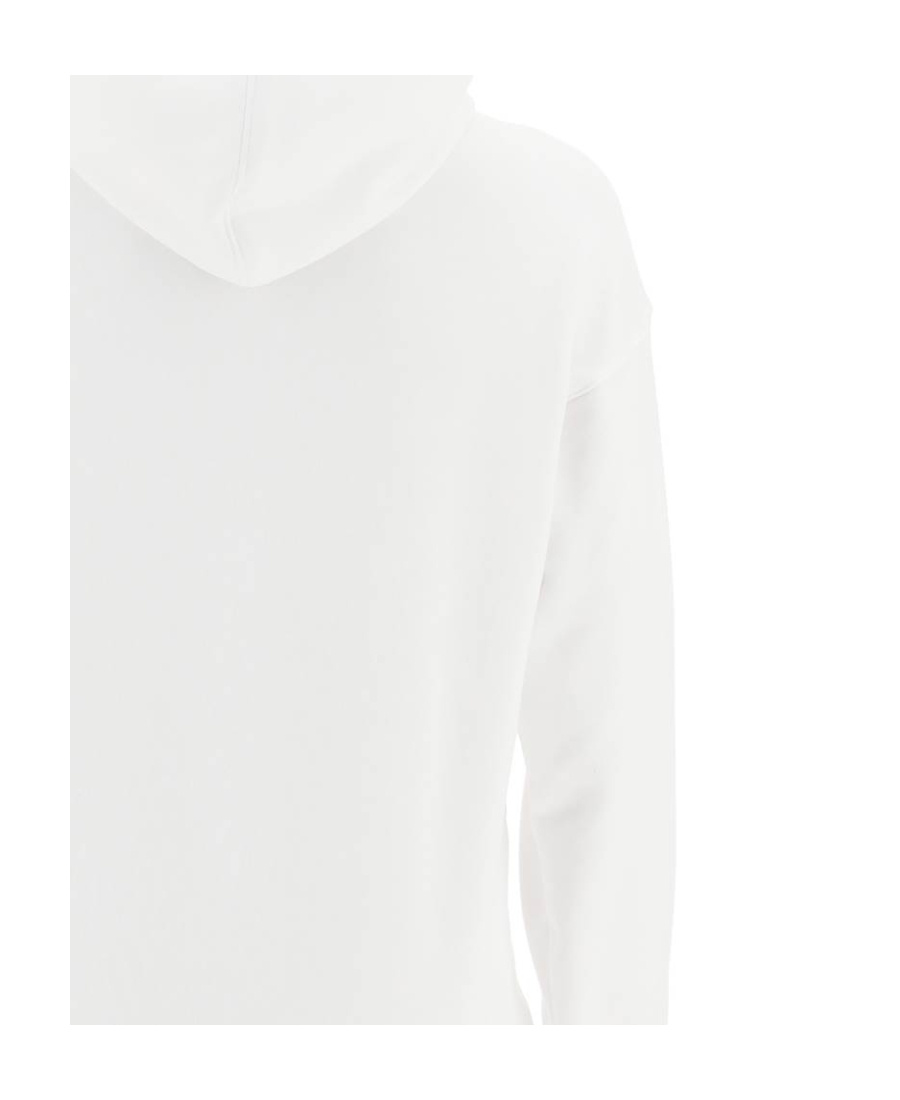 Moschino Teddy Bear Motif Cotton Hoodie In White