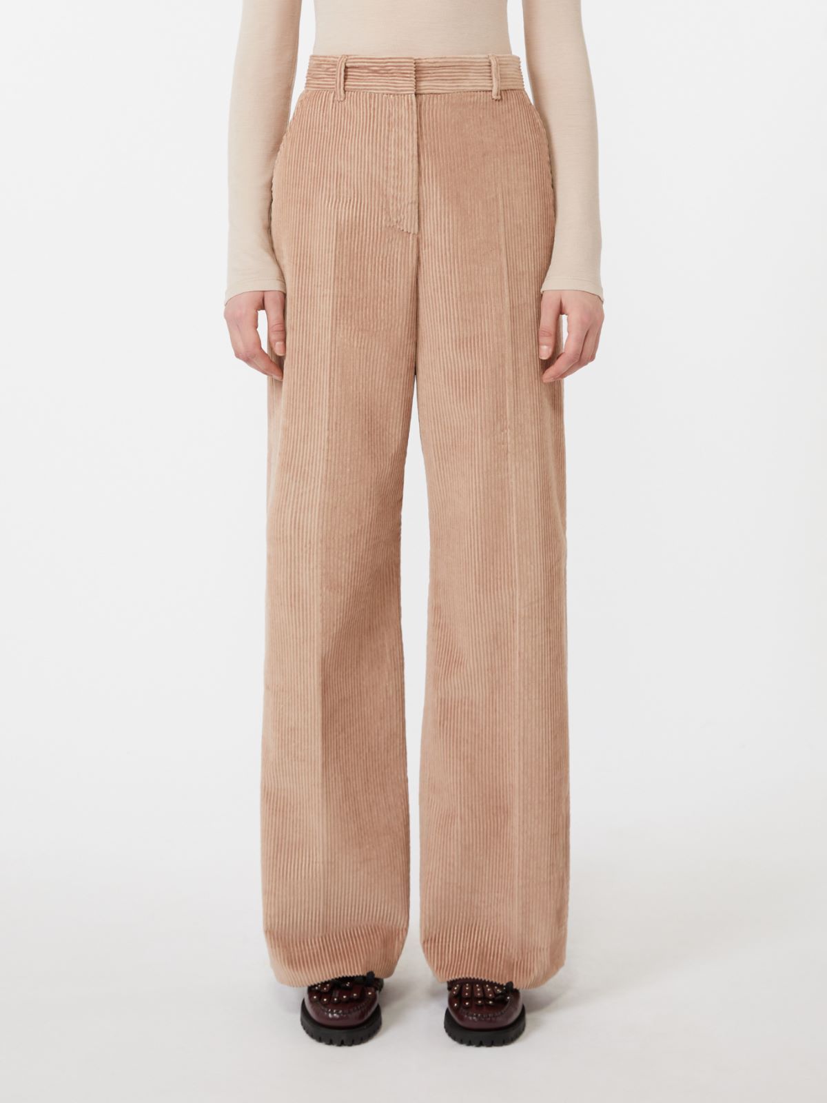 Weekend Max Mara Belt Loop Casual Pants In Brown