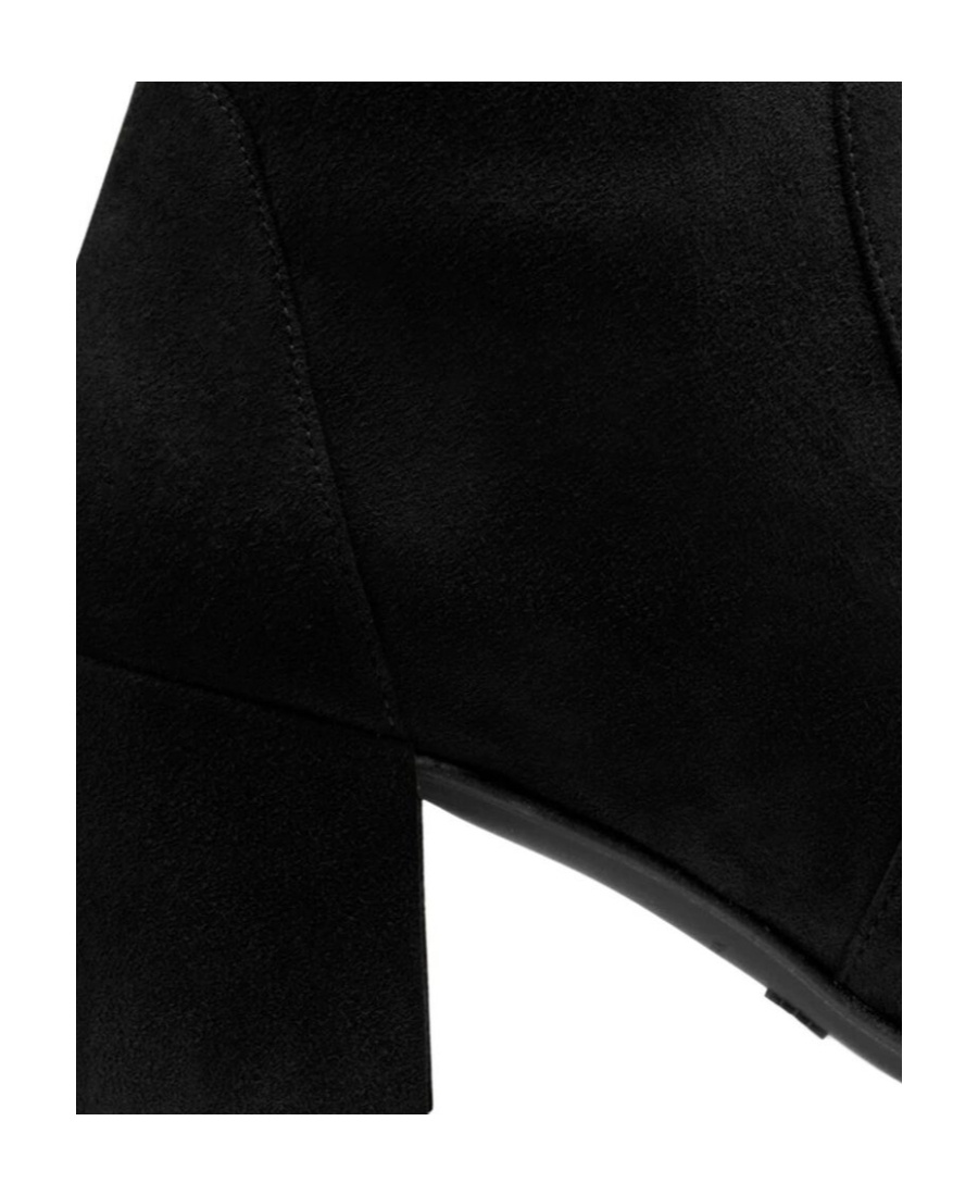 Stuart Weitzman Yuliana 60 Suede Leather Ankle Boot In Black