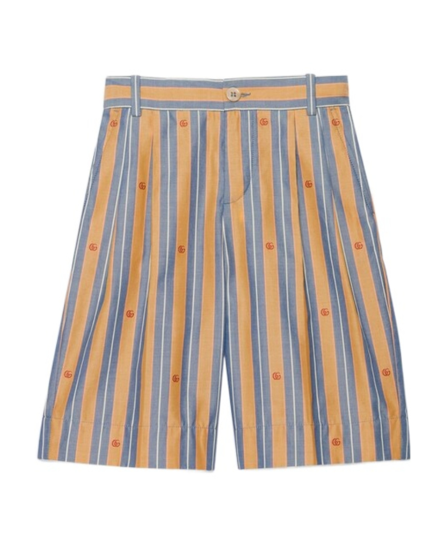 GUCCI GUCCI KIDS OXFORD STRIPED SHORTS