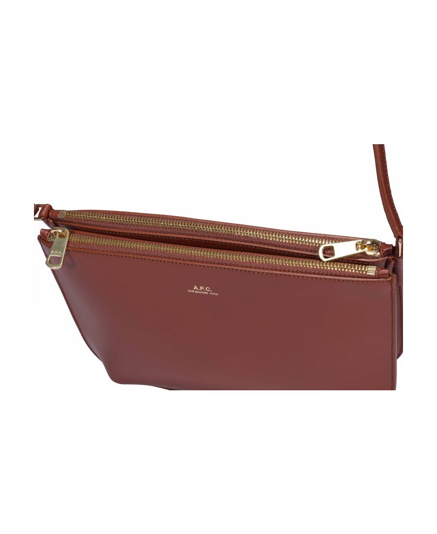 Apc Adjustable Strap Cross Body Bag In Brown