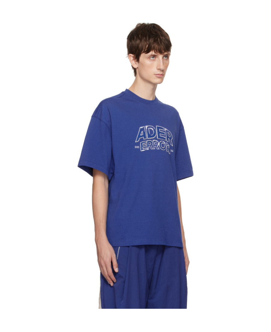 Ader Error Item O-neck Short-sleeved T-shirt In Blue