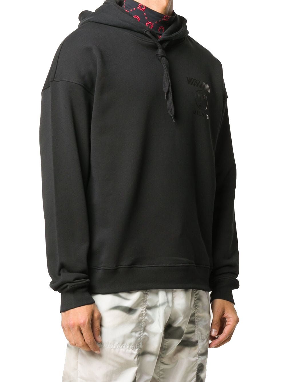 Moschino Logo-print Hoodie In Black