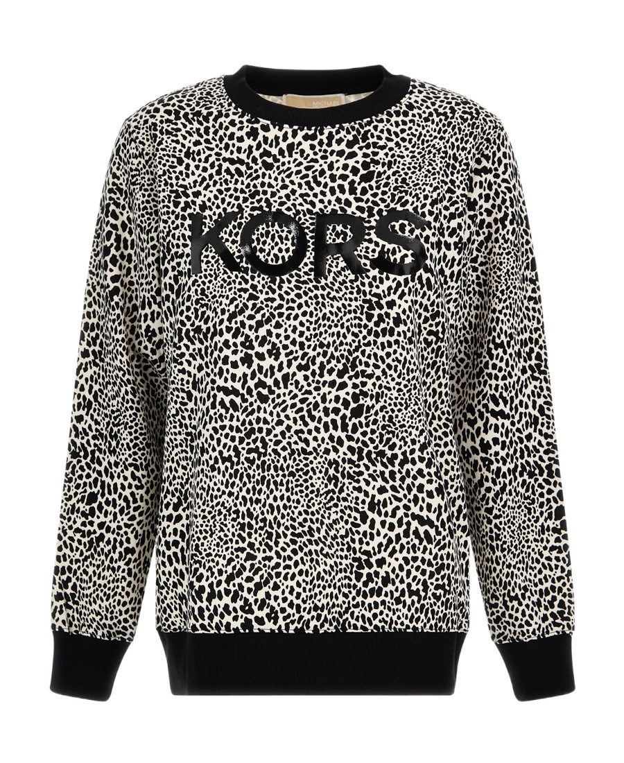 Michael Kors Sweatshirt With Logo Print In Black