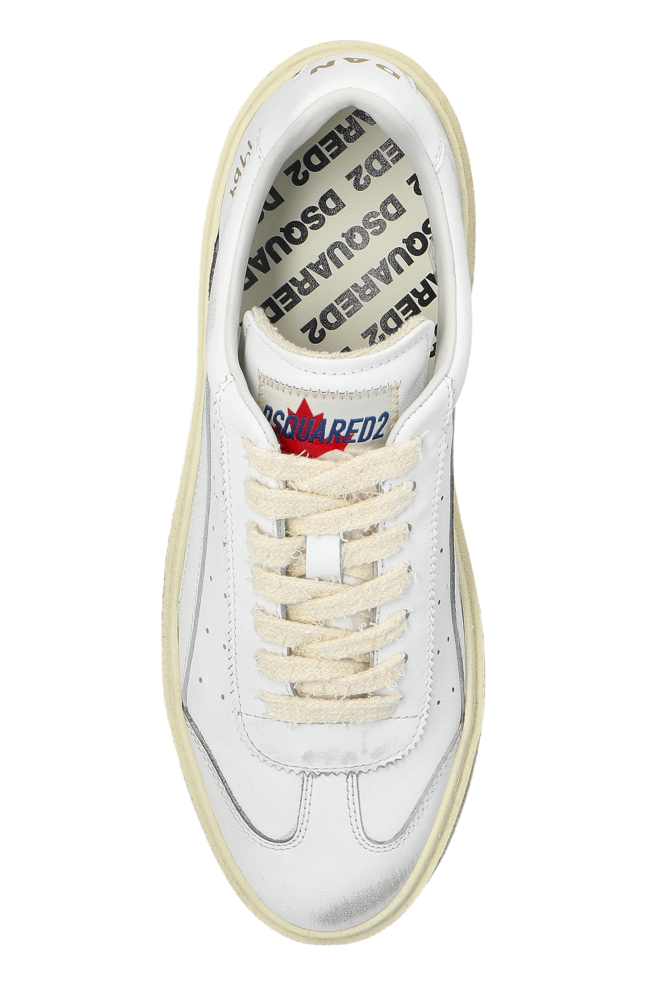 Dsquared2 Dsquared White Leather Rider Sneakers