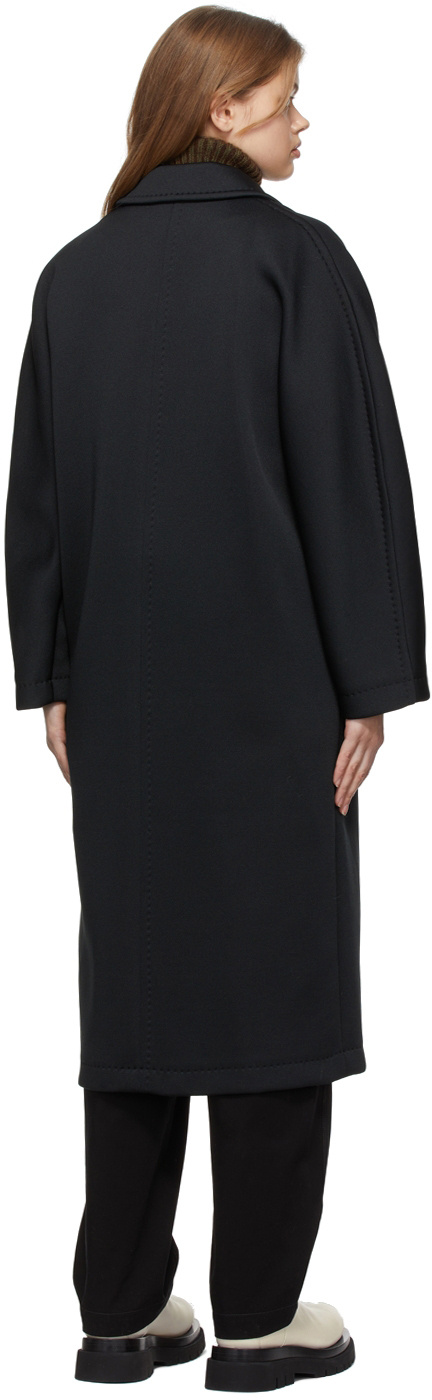 Max Mara Madame2 Double-breasted Coat In Black