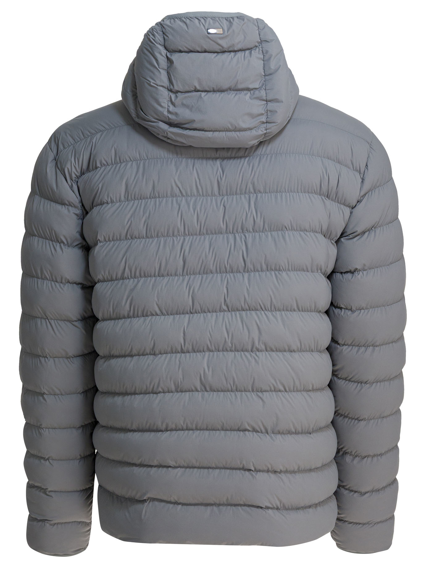 Herno Grey Hooded Rain Coat In Gray