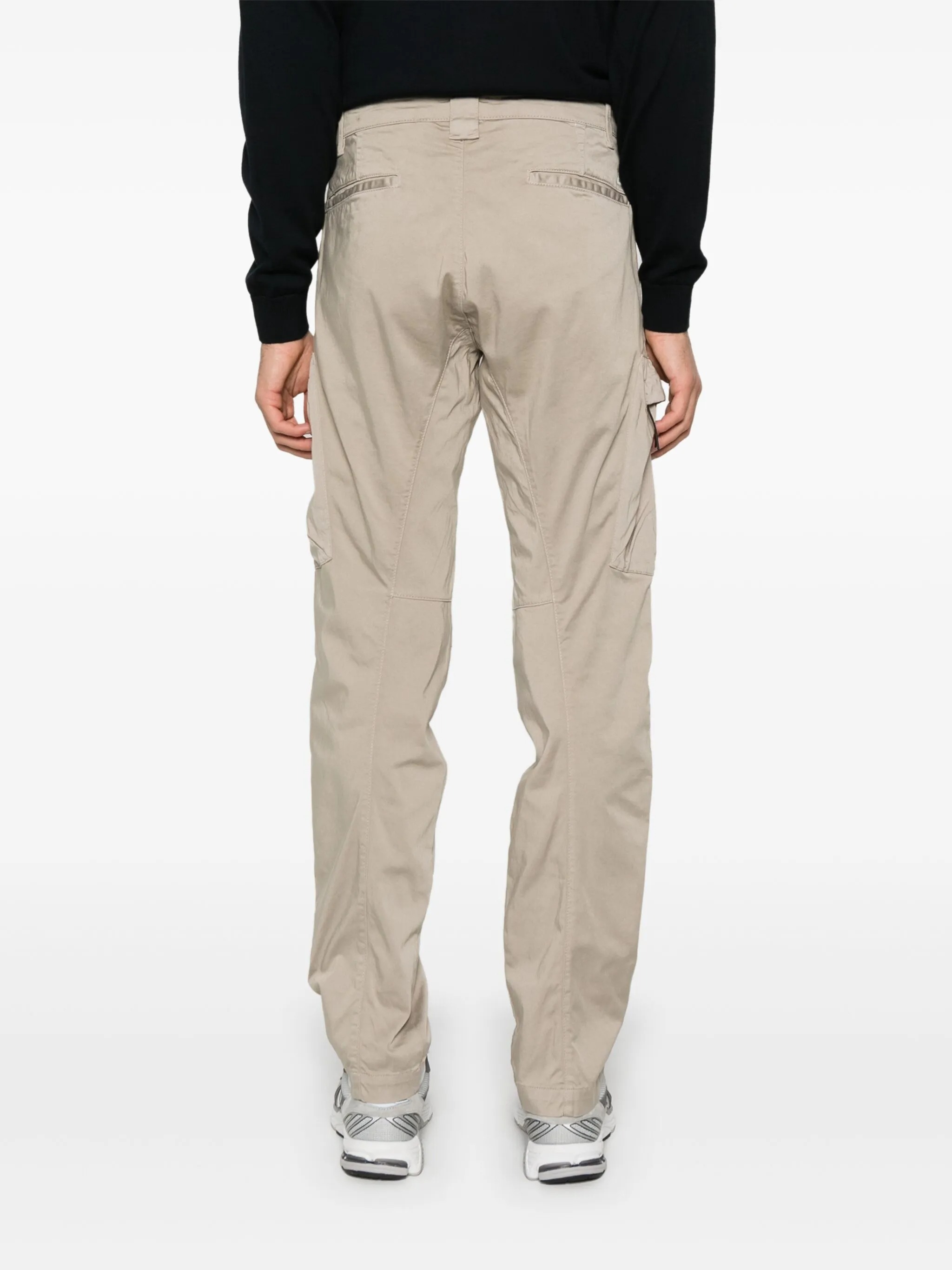 C.p. Company Sateen Stretch Cargo Lens Pants In Neutral