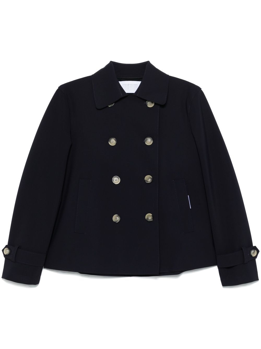 Shop Harris Wharf London Spread-collar Jacket In Black