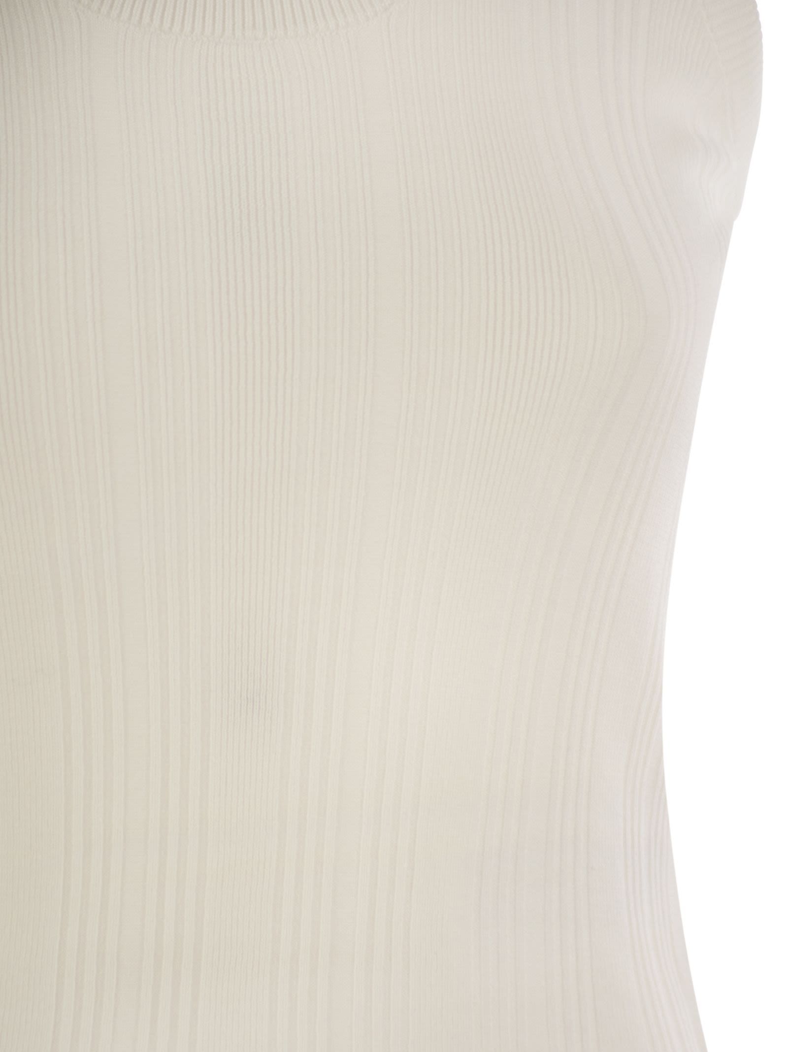Weekend Max Mara Round Collar Sleeveless Vest In Nude
