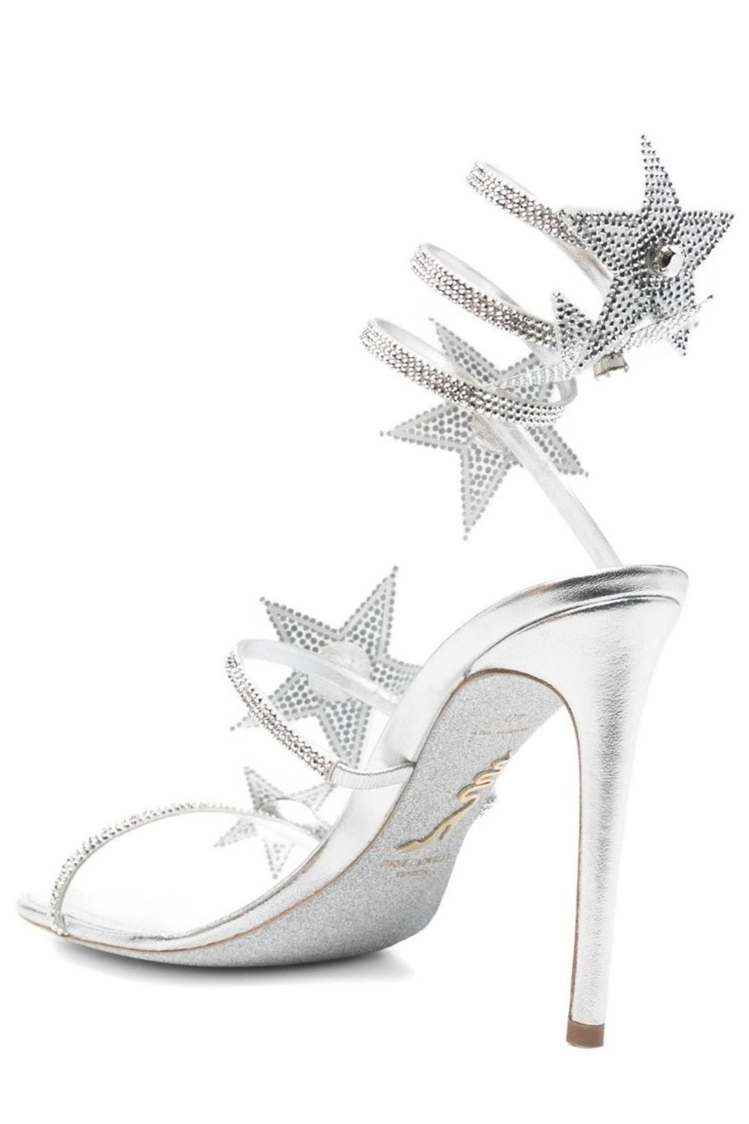 René Caovilla 105mm Cleo Sandals In White