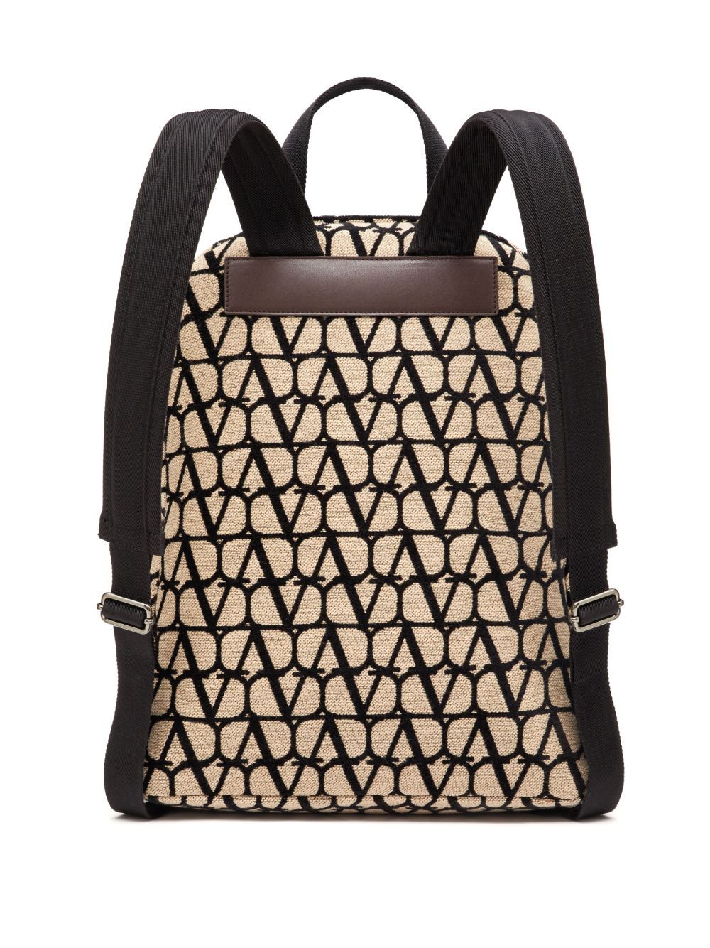 Valentino Toile Iconographe Backpack With Leather Detailing In Black