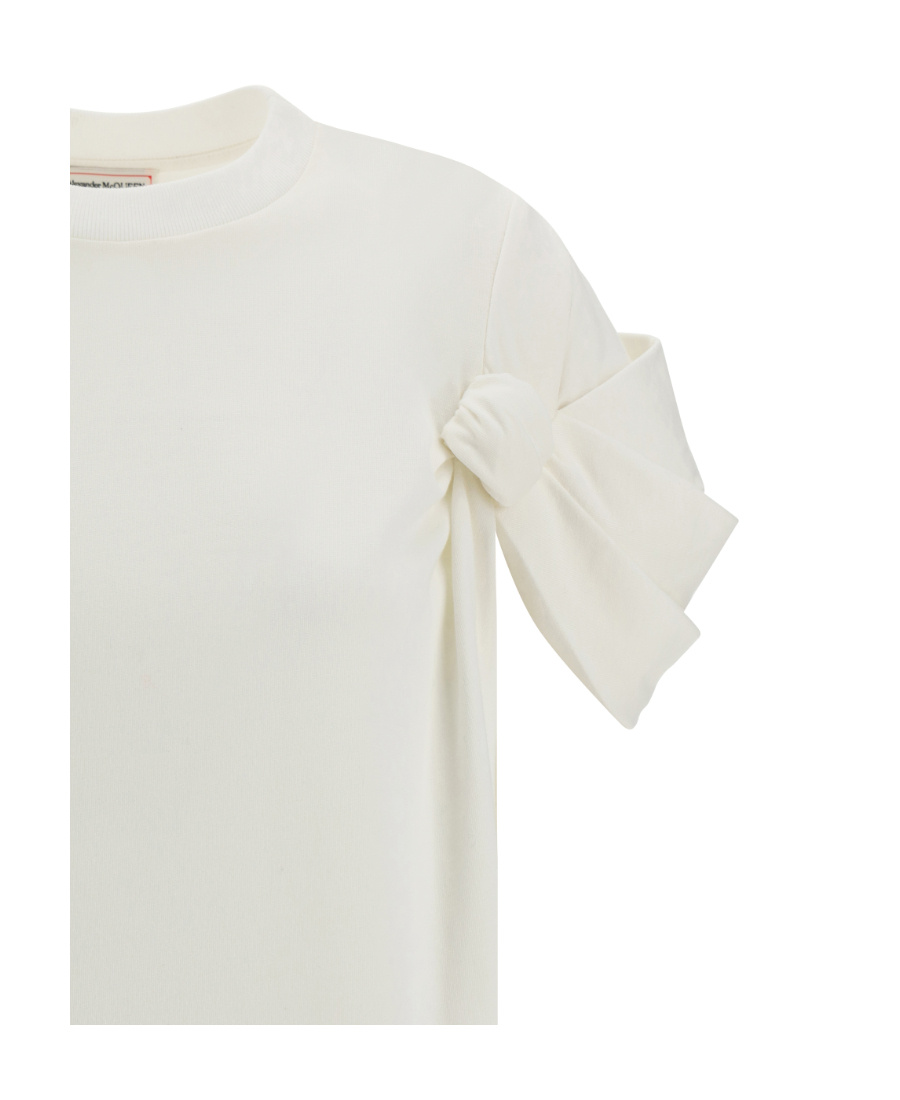 Alexander Mcqueen Alexander Mc Queen T Shirt With Ruffles In White