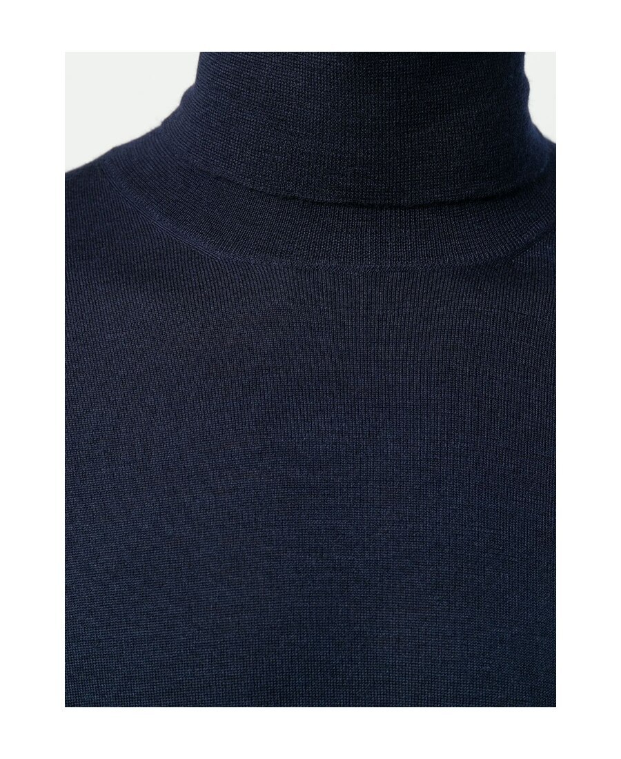 Brunello Cucinelli Knit Turtleneck Sweater Ribbed Cuffs In Black