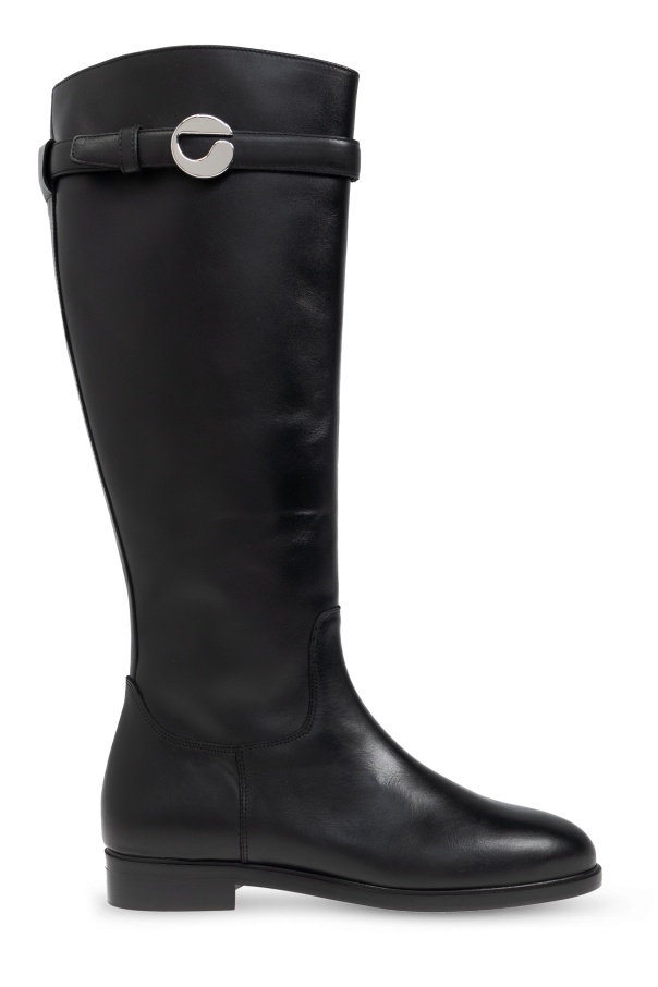 Coperni Cavaliers Leather Knee-high-boots In Black