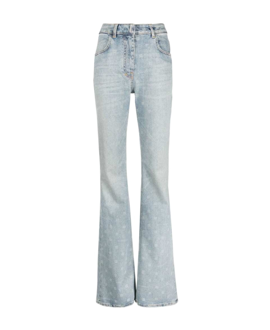 Givenchy 4g-motif Flared Jeans In Blue