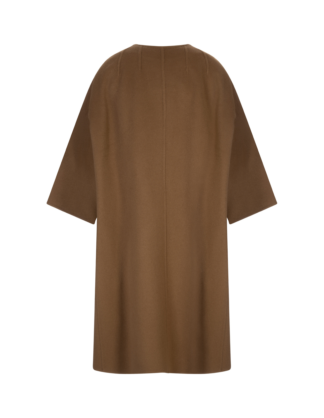 Max Mara Atelier Amour Zip-up Crewneck Coat In Brown