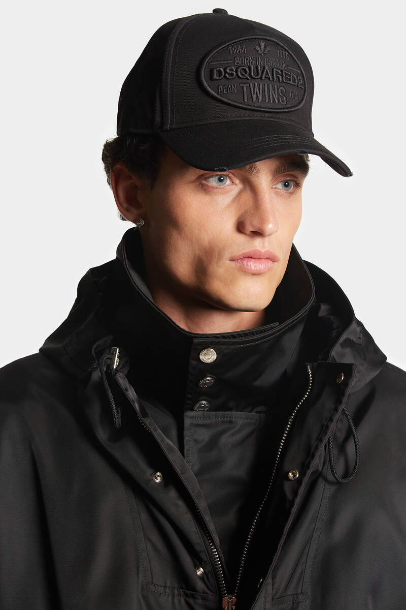 Dsquared2 Logo-print Hooded Coat In Black