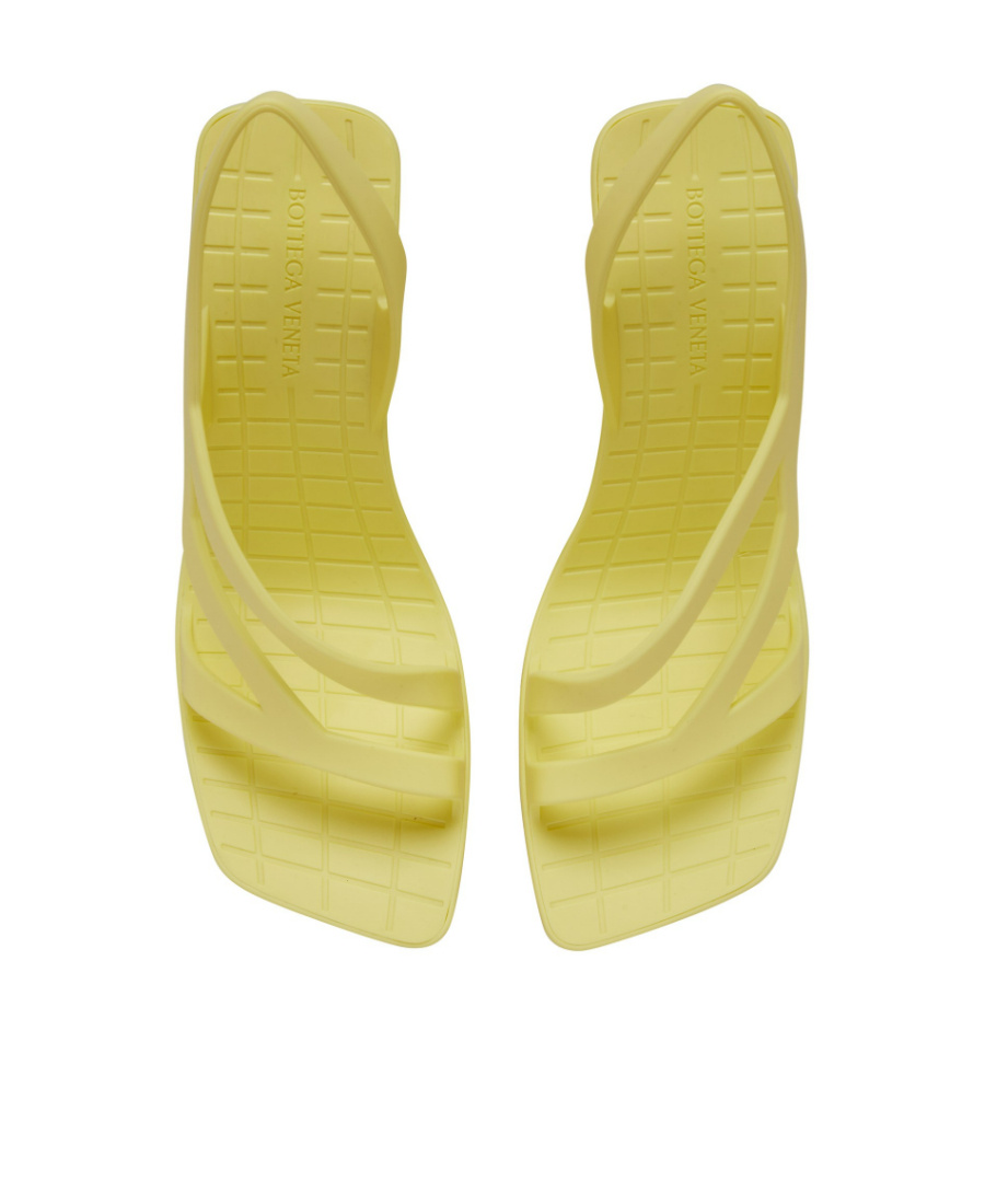 Bottega Veneta Yellow Jimbo Heeled Sandals In Yellow