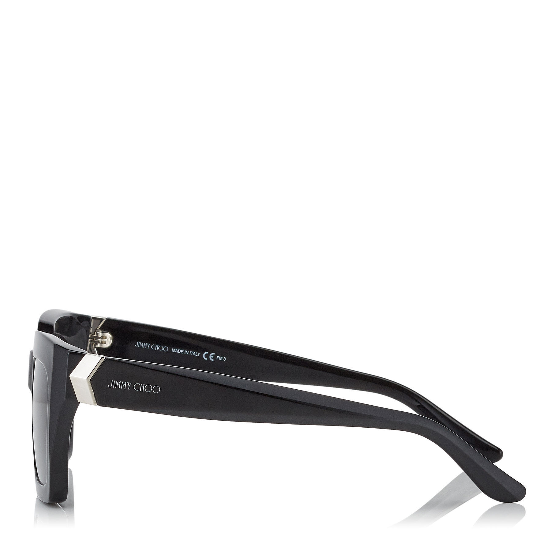 JIMMY CHOO BLACK LOGO SUNGLASSES 