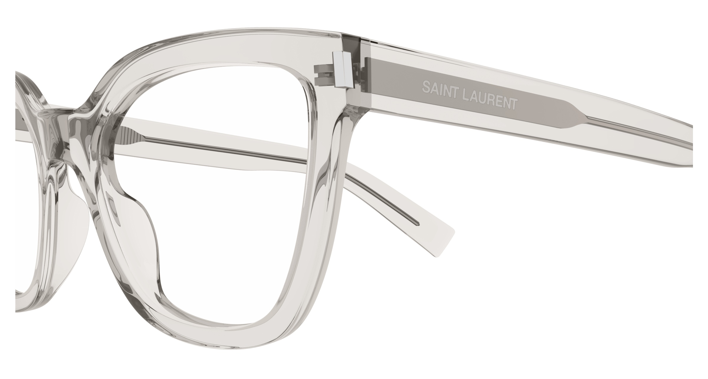 Saint Laurent Logo Flat Mirror In White