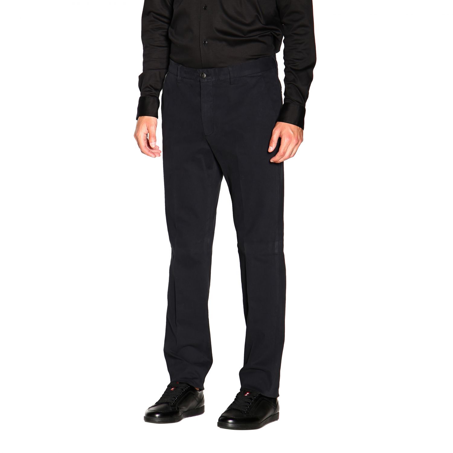Zegna Casual Pants With Waist And Loop Straps In Black