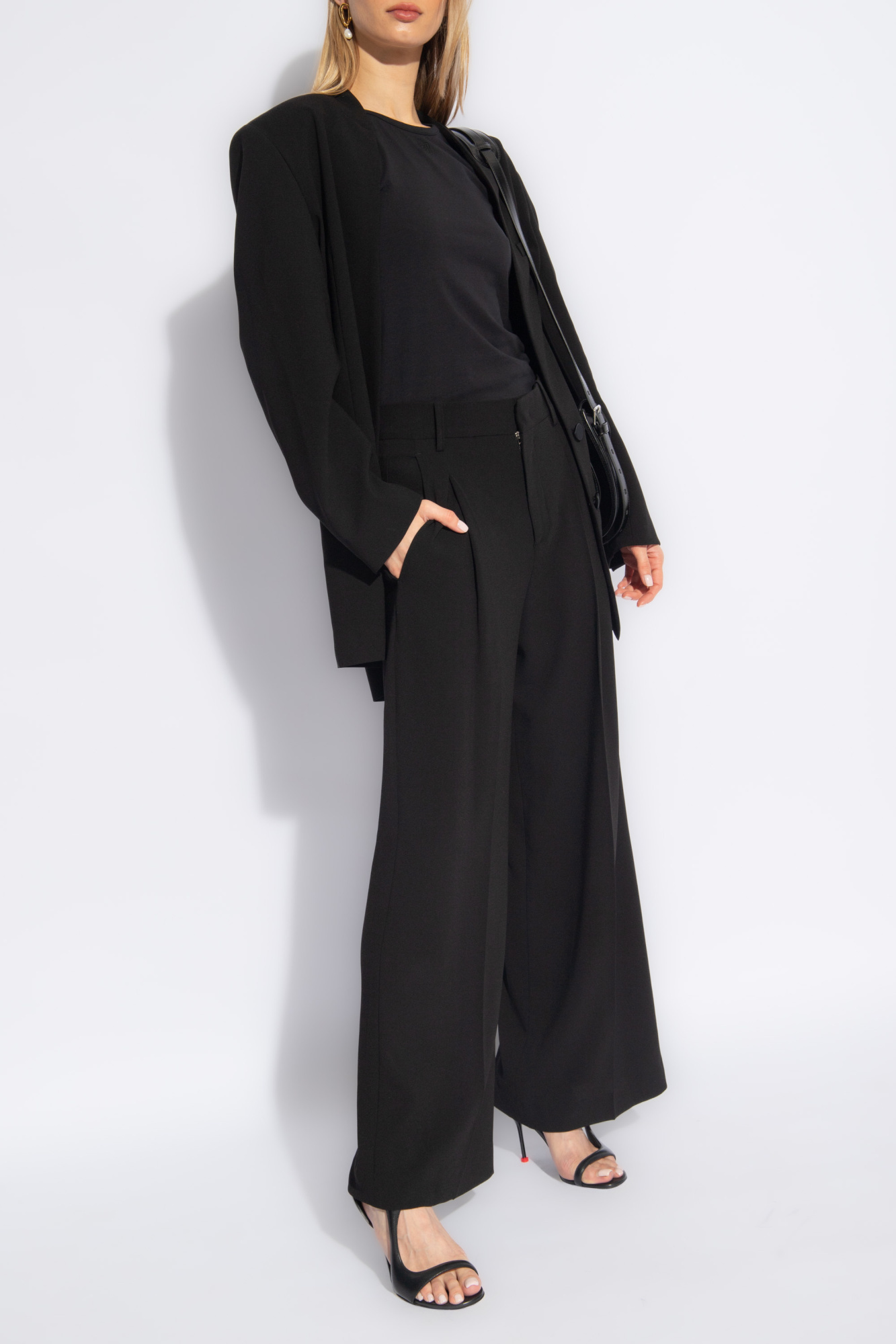 Shop Isabel Marant Front Pleated Casual Pants In Black