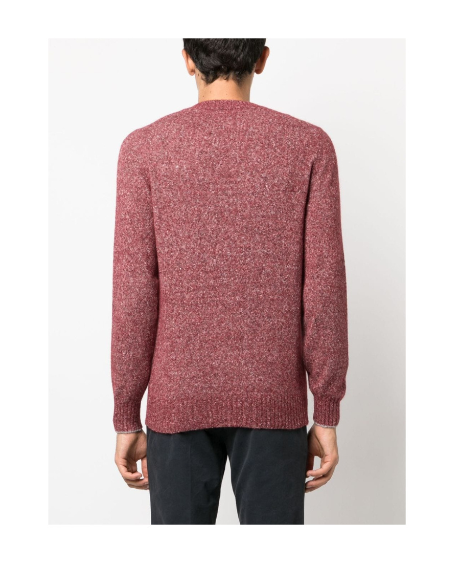 Brunello Cucinelli Versatile Ribbed Crew Neck Knit In Pink
