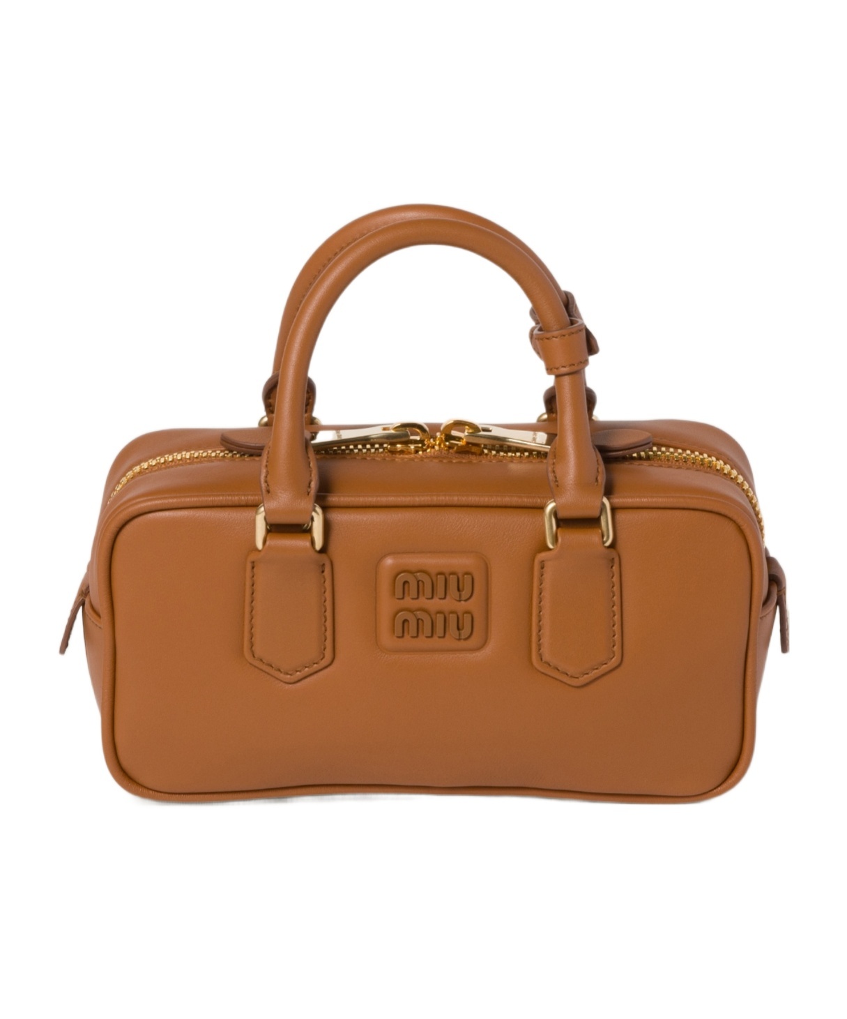 Miu Miu Arcadie Leather Bag In Brown