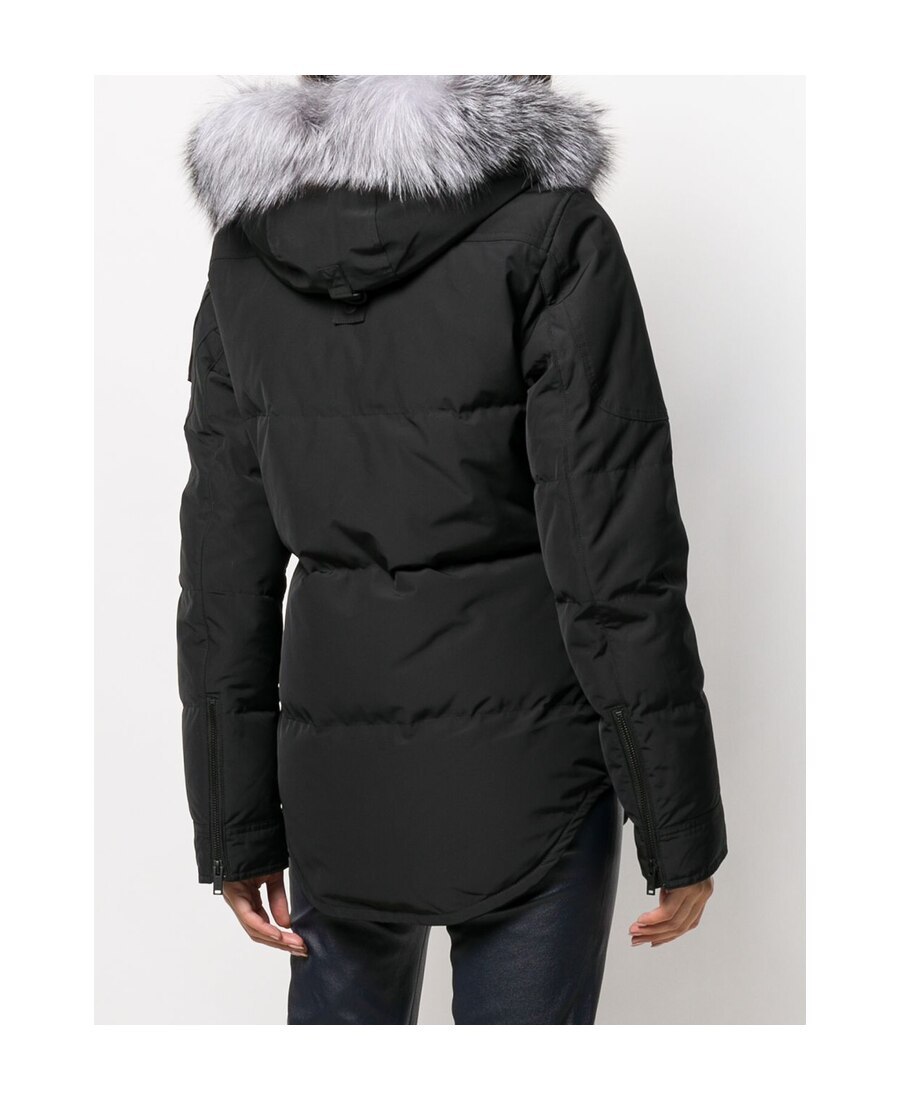 Moose Knuckles Fit Hooded Down Jacket In Black