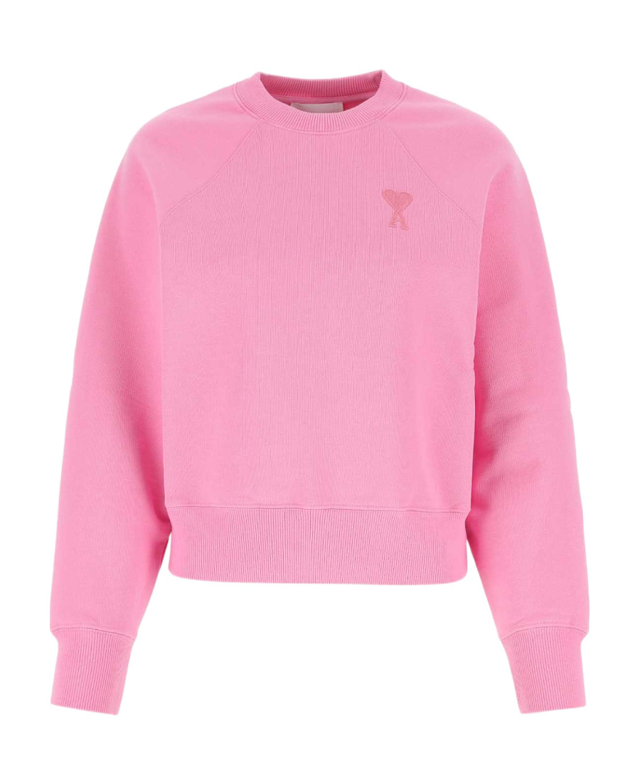 Ami Alexandre Mattiussi Ami De Coeur Monogram Sweatshirt In Pink