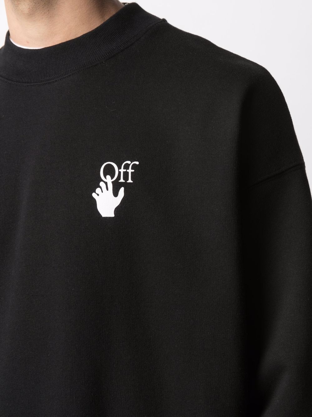 Off-white Carav Arrows Motif Sweatshirt In Black