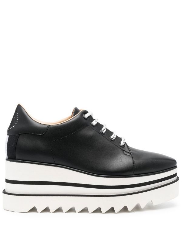 Stella Mccartney Stella Mc Cartney Logo Elyse Lace Ups In Black