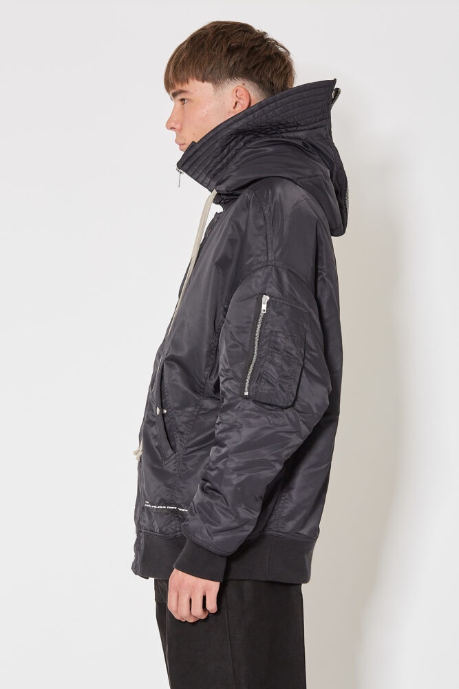 Rick Owens Drkshdw Drkshdw By Rick Owens Man Jacket Black Size L Polyamide In Black
