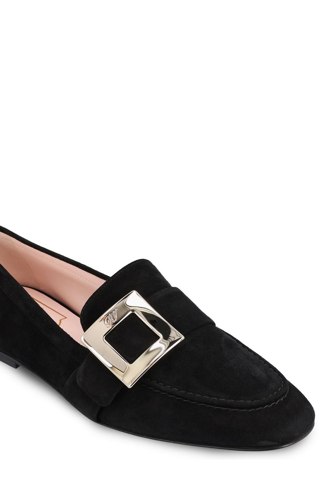 Roger Vivier Logo-engraved Flat Shoes In Black