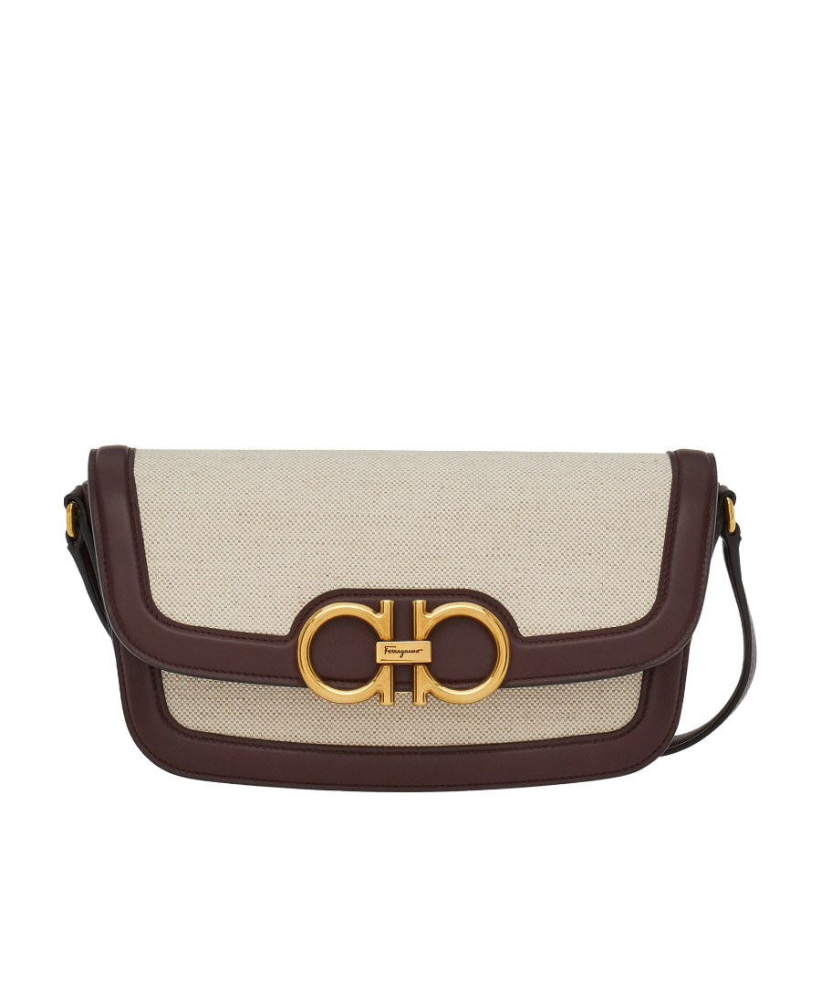 FERRAGAMO TRAPEZIO SMALL SHOULDER BAG