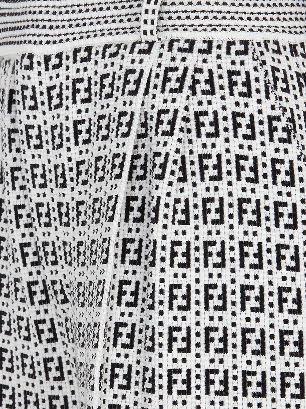 Fendi Ff-motif Satraight-leg Bermuda Shorts In White